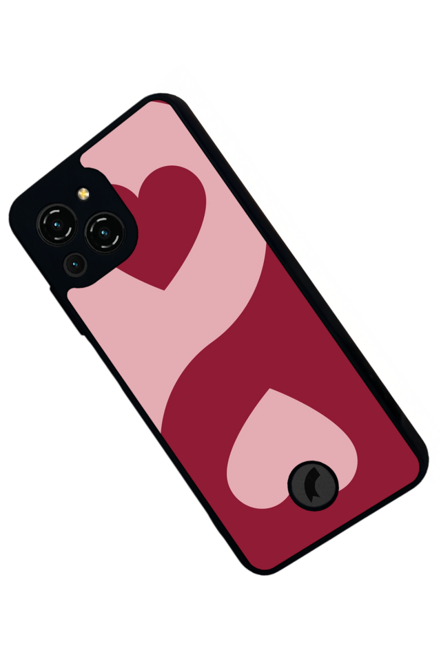 Reeder S23 Pro Max Uyumlu Kalp Love Tasarımlı Glossy Premium Kılıf