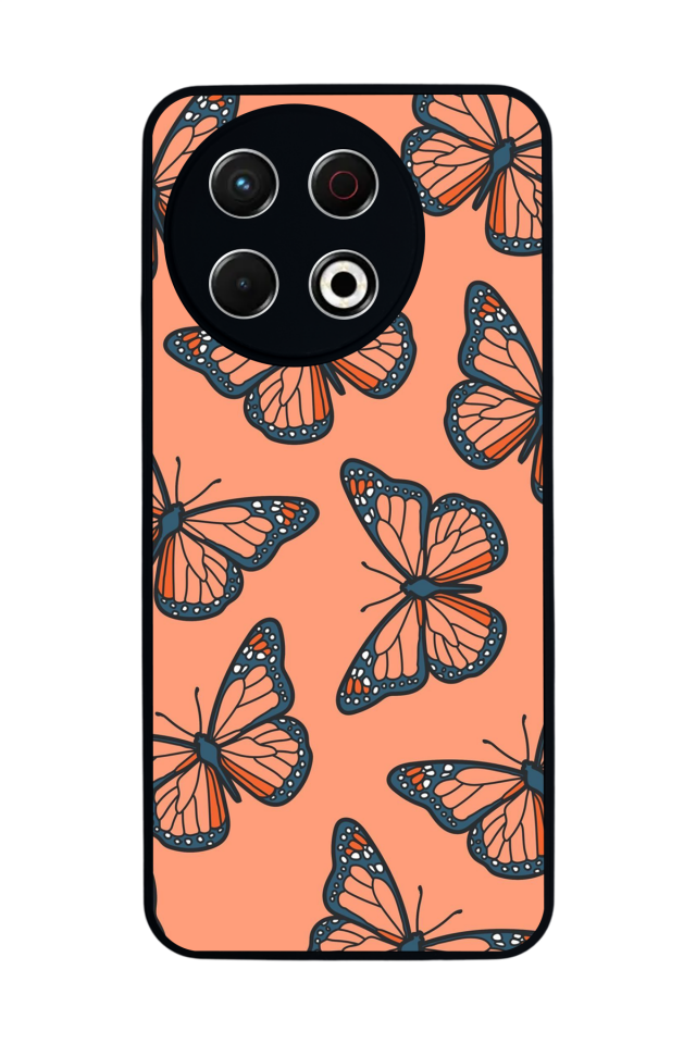 Tecno Spark 30 Pro Uyumlu Kelebek Tasarımlı Glossy Premium Kılıf