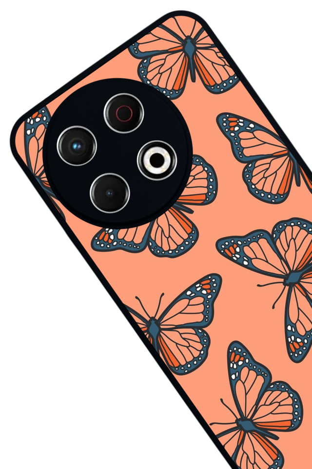 Tecno Spark 30 Pro Uyumlu Kelebek Tasarımlı Glossy Premium Kılıf