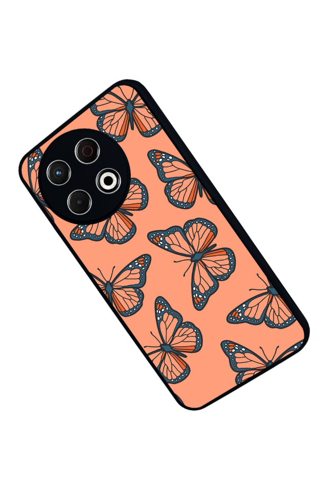 Tecno Spark 30 Pro Uyumlu Kelebek Tasarımlı Glossy Premium Kılıf