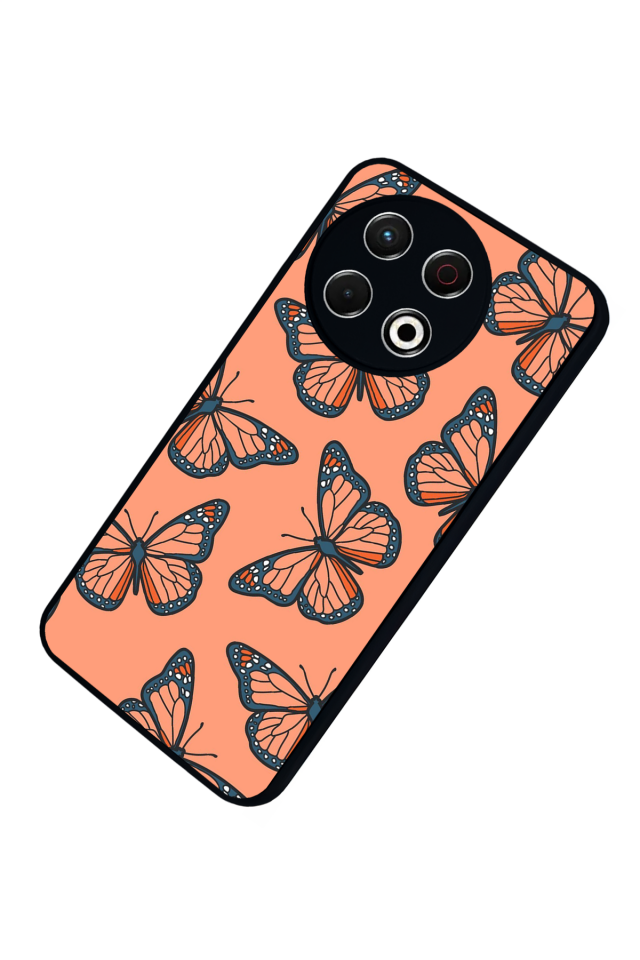 Tecno Spark 30 Pro Uyumlu Kelebek Tasarımlı Glossy Premium Kılıf