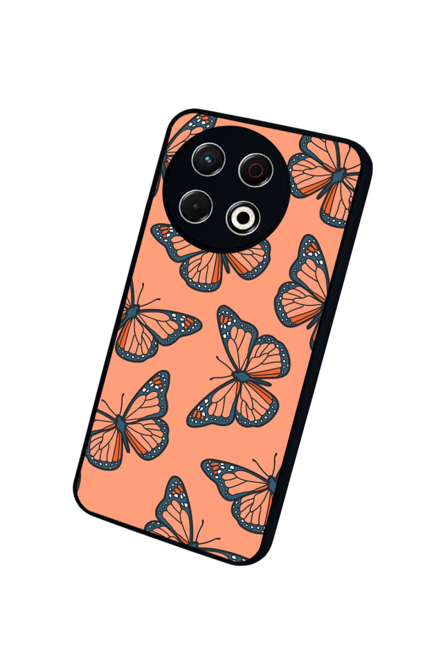 Tecno Spark 30 Pro Uyumlu Kelebek Tasarımlı Glossy Premium Kılıf