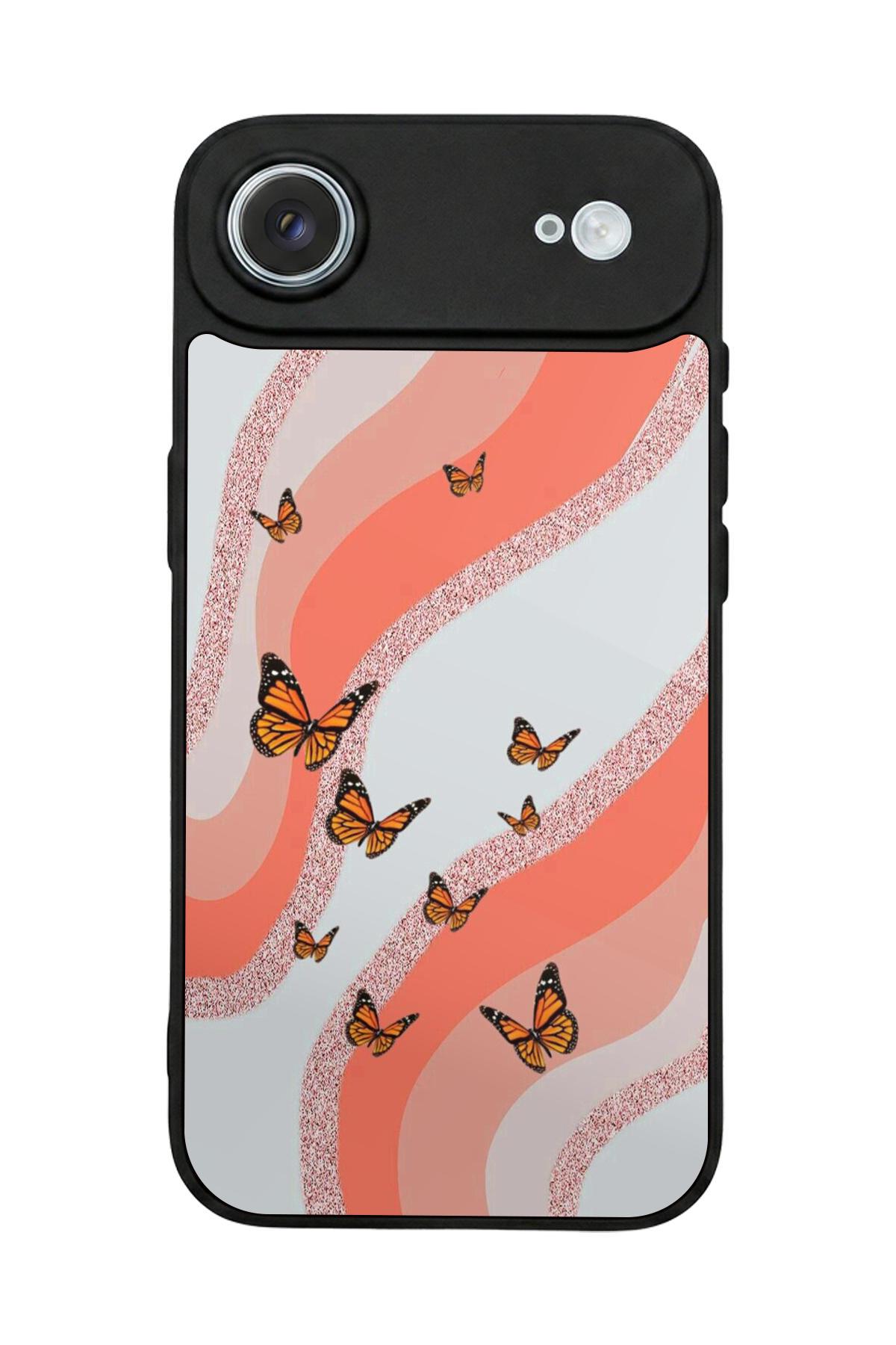 iPhone 17 Air Uyumlu Kelebek Tasarımlı Glossy Premium Kılıf