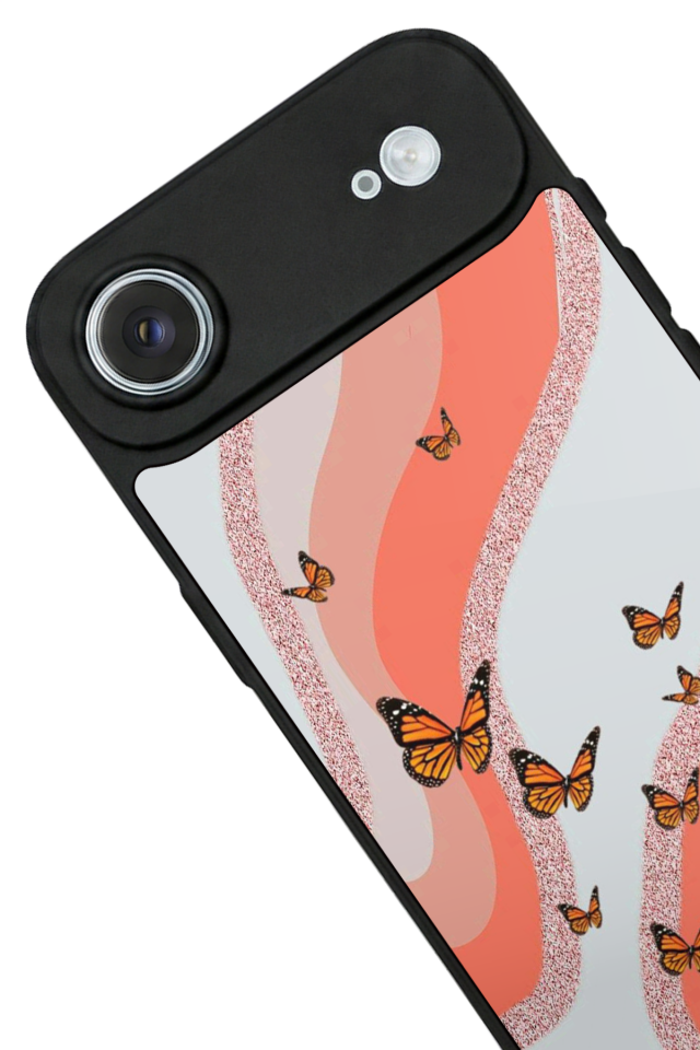 iPhone 17 Air Uyumlu Kelebek Tasarımlı Glossy Premium Kılıf