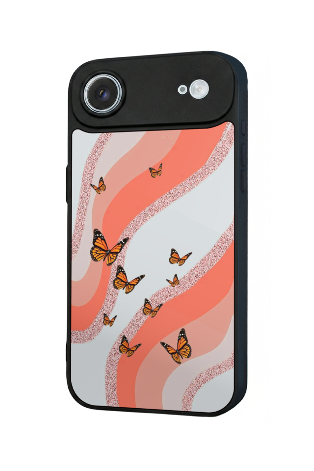 iPhone 17 Air Uyumlu Kelebek Tasarımlı Glossy Premium Kılıf