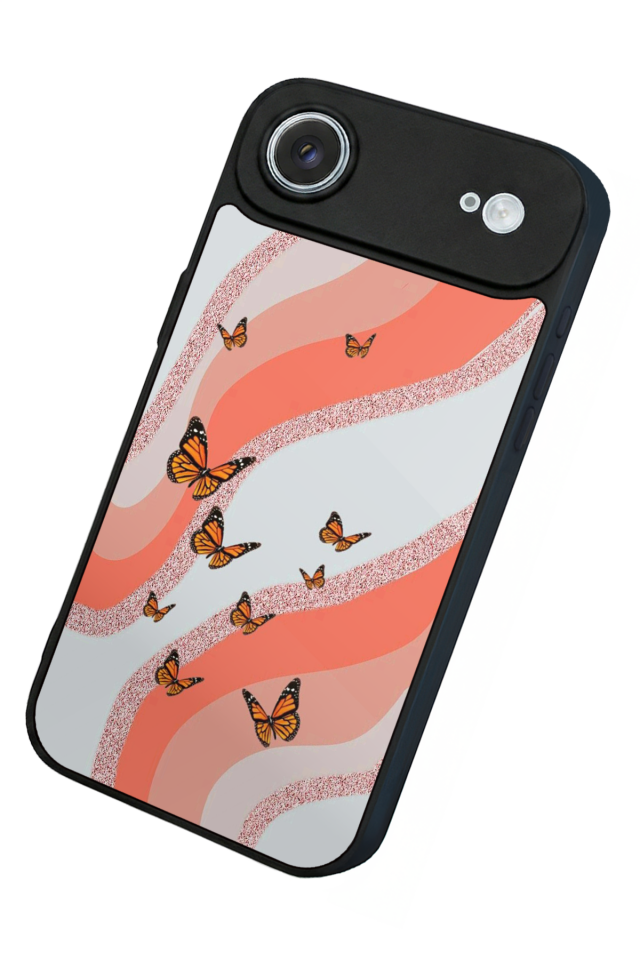 iPhone 17 Air Uyumlu Kelebek Tasarımlı Glossy Premium Kılıf