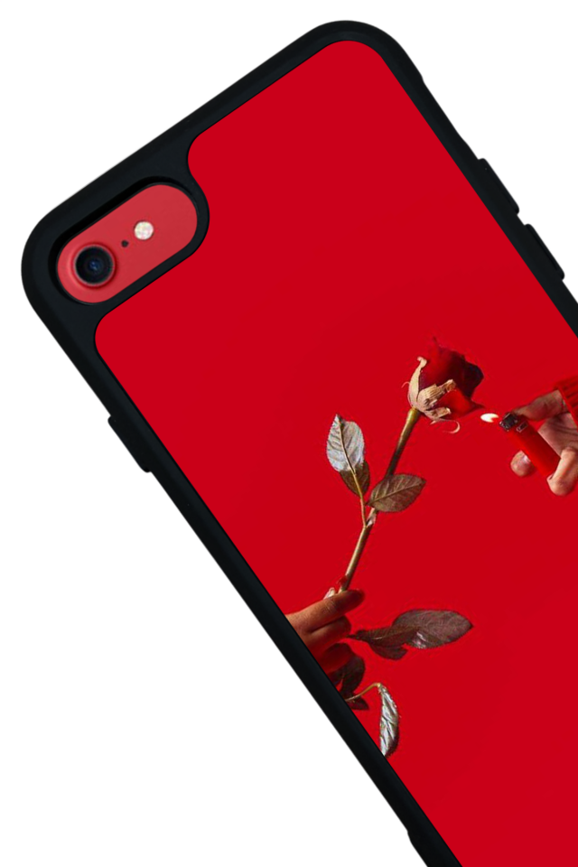 iPhone 7 Uyumlu Kirmizi Tasarımlı Glossy Premium Kılıf