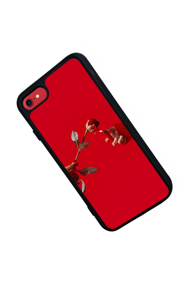 iPhone 7 Uyumlu Kirmizi Tasarımlı Glossy Premium Kılıf