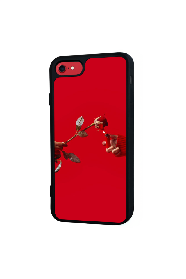 iPhone 7 Uyumlu Kirmizi Tasarımlı Glossy Premium Kılıf