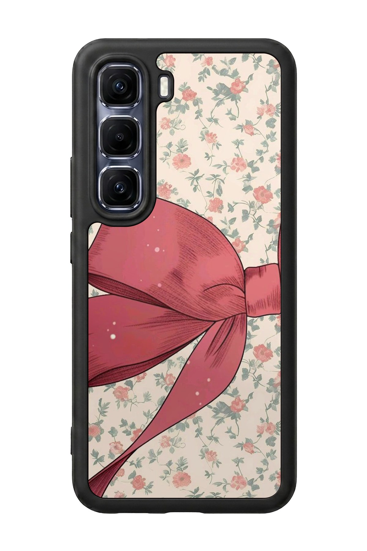 Infinix Hot 60 Pro Plus Uyumlu Kurdele Tasarımlı Glossy Premium Kılıf