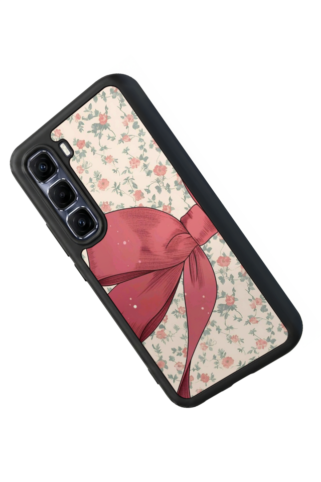 Infinix Hot 60 Pro Plus Uyumlu Kurdele Tasarımlı Glossy Premium Kılıf