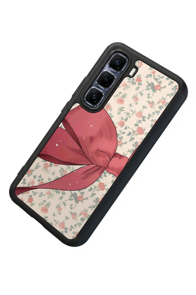 Infinix Hot 60 Pro Plus Uyumlu Kurdele Tasarımlı Glossy Premium Kılıf