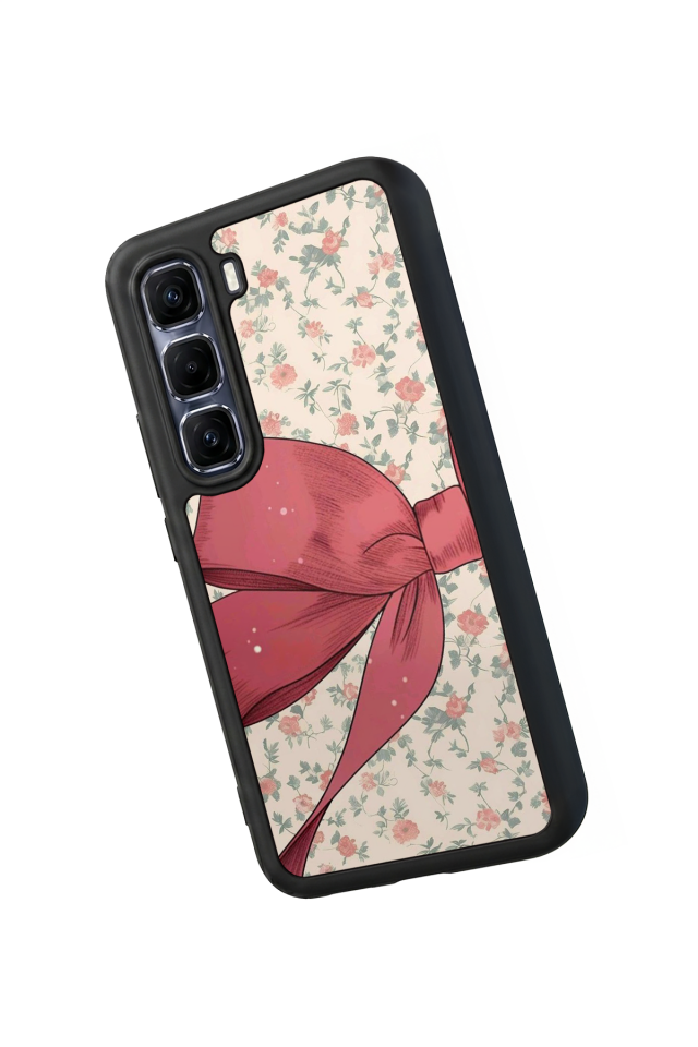 Infinix Hot 60 Pro Plus Uyumlu Kurdele Tasarımlı Glossy Premium Kılıf
