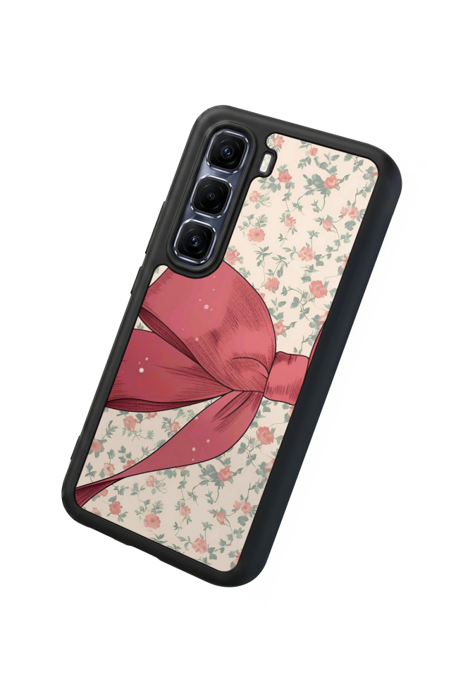 Infinix Hot 60 Pro Plus Uyumlu Kurdele Tasarımlı Glossy Premium Kılıf