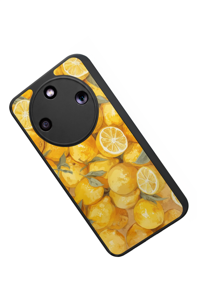 Honor Magic 8 Lite Uyumlu Limon Tasarımlı Glossy Premium Kılıf