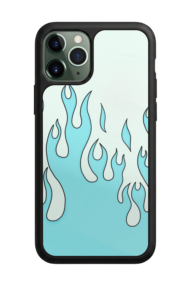 iPhone 11 Pro Uyumlu Retro Flame Patterns Tasarımlı Glossy Premium Kılıf