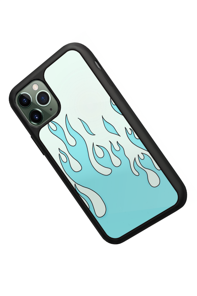 iPhone 11 Pro Uyumlu Retro Flame Patterns Tasarımlı Glossy Premium Kılıf
