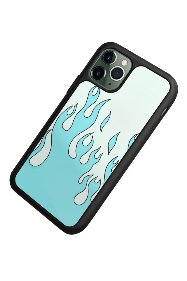 iPhone 11 Pro Uyumlu Retro Flame Patterns Tasarımlı Glossy Premium Kılıf