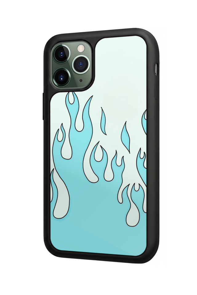 iPhone 11 Pro Uyumlu Retro Flame Patterns Tasarımlı Glossy Premium Kılıf