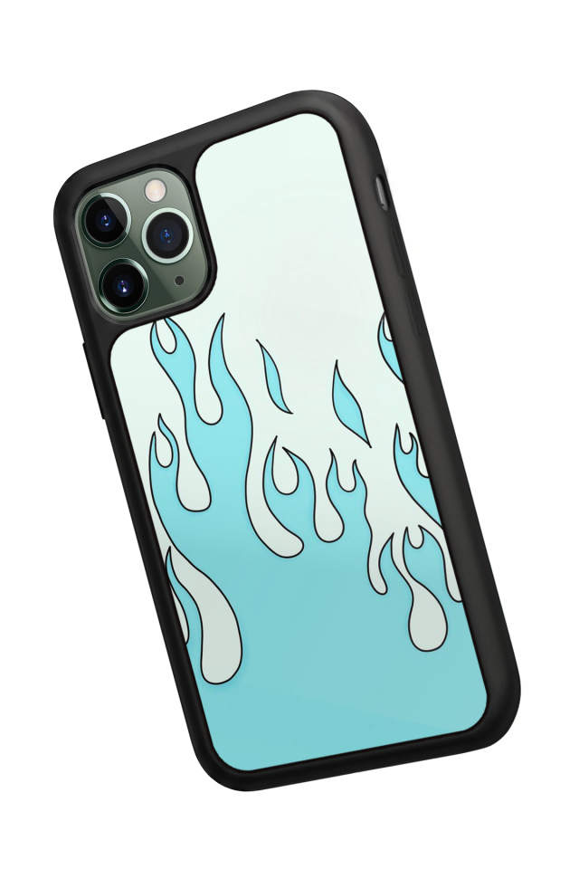 iPhone 11 Pro Uyumlu Retro Flame Patterns Tasarımlı Glossy Premium Kılıf