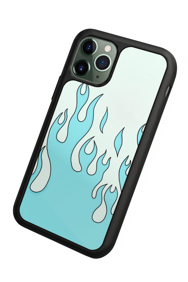 iPhone 11 Pro Uyumlu Retro Flame Patterns Tasarımlı Glossy Premium Kılıf
