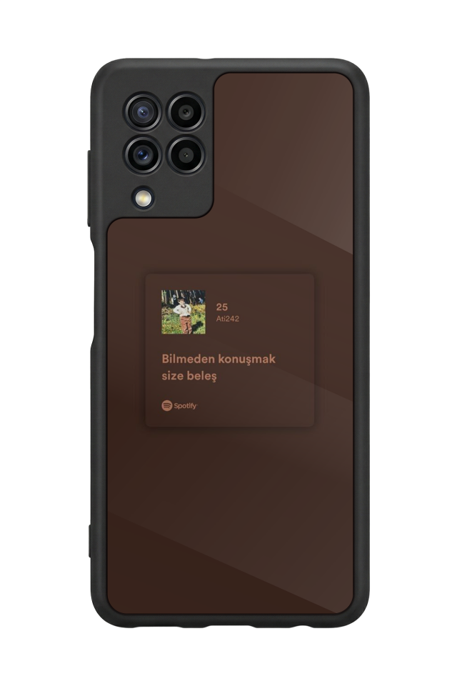 Samsung Galaxy M32 Uyumlu Sarki Sozleri Tasarımlı Glossy Premium Kılıf