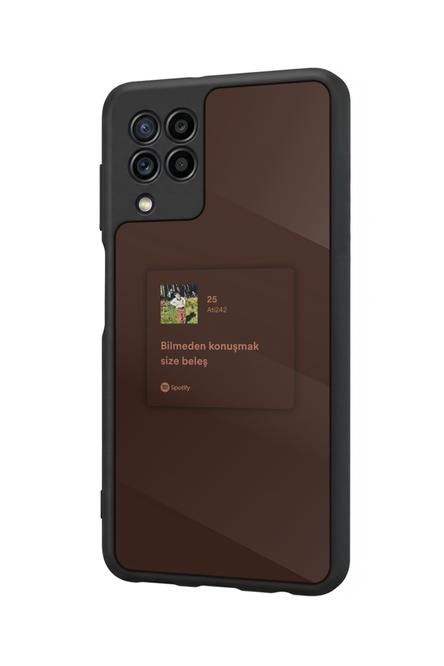 Samsung Galaxy M32 Uyumlu Sarki Sozleri Tasarımlı Glossy Premium Kılıf