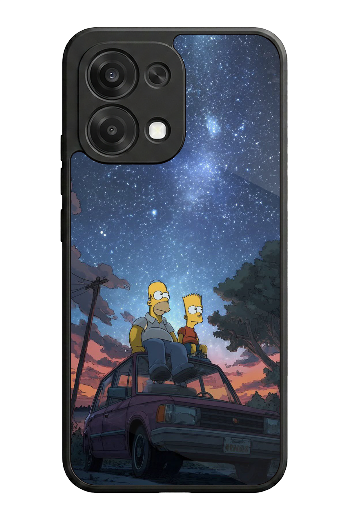 Oppo A6 Pro Uyumlu The Simpsons Tasarımlı Glossy Premium Kılıf
