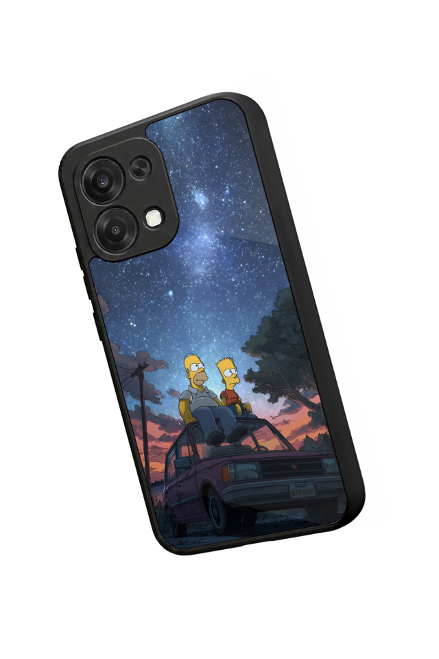 Oppo A6 Pro Uyumlu The Simpsons Tasarımlı Glossy Premium Kılıf