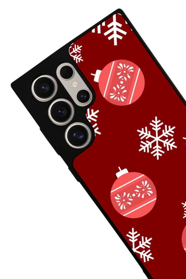 Samsung Galaxy S22 Ultra Uyumlu Yilbasi Christmas Tasarımlı Glossy Premium Kılıf