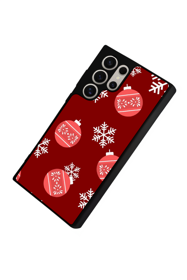 Samsung Galaxy S22 Ultra Uyumlu Yilbasi Christmas Tasarımlı Glossy Premium Kılıf