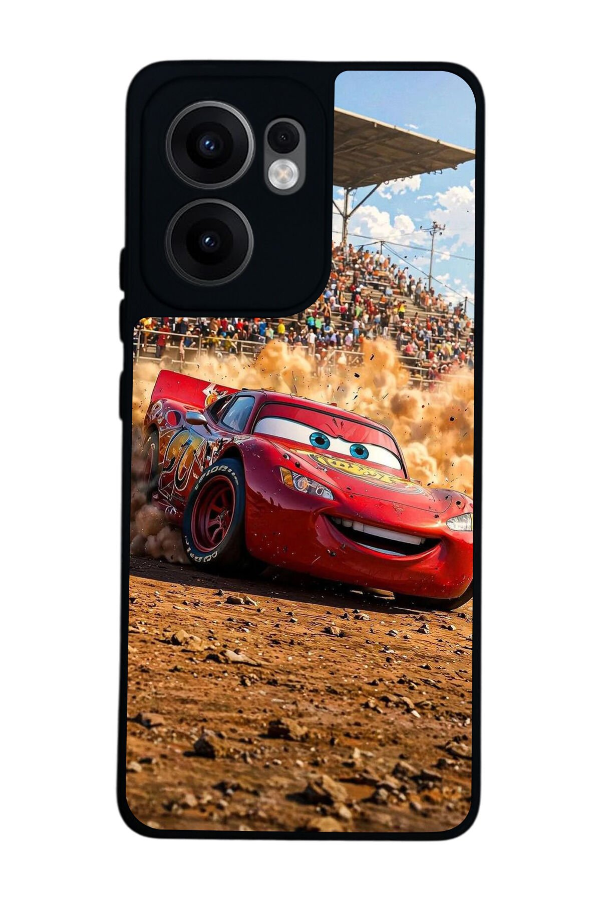 Oppo Reno 13F Uyumlu Şimsek McQueen Tasarımlı Glossy Premium Kılıf