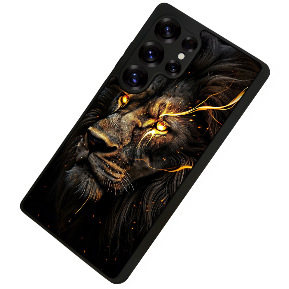 Samsung Galaxy S25 Ultra Uyumlu Aslan Tasarımlı Glossy Premium Kılıf