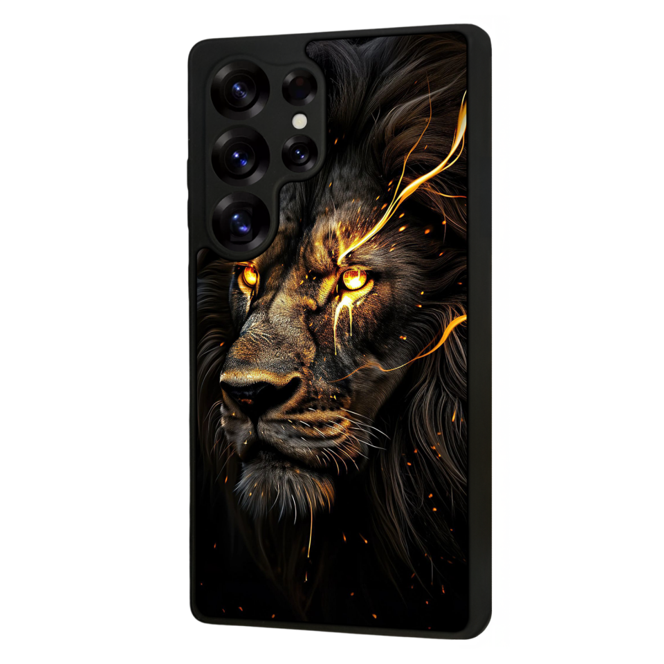 Samsung Galaxy S25 Ultra Uyumlu Aslan Tasarımlı Glossy Premium Kılıf