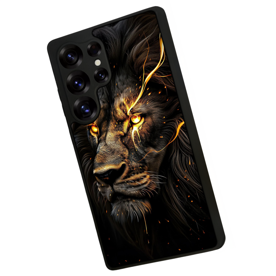 Samsung Galaxy S25 Ultra Uyumlu Aslan Tasarımlı Glossy Premium Kılıf