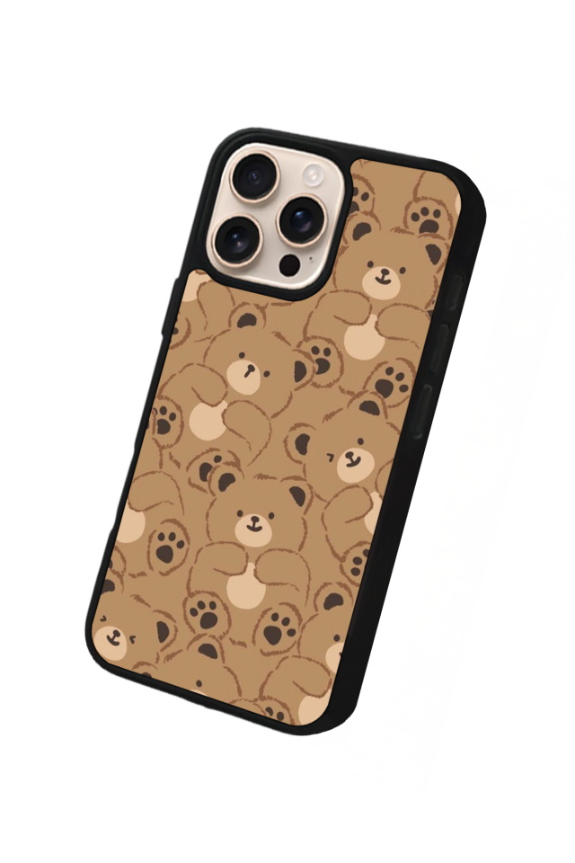 iPhone 14 Pro Uyumlu Ayı Tasarımlı Glossy Premium Kılıf