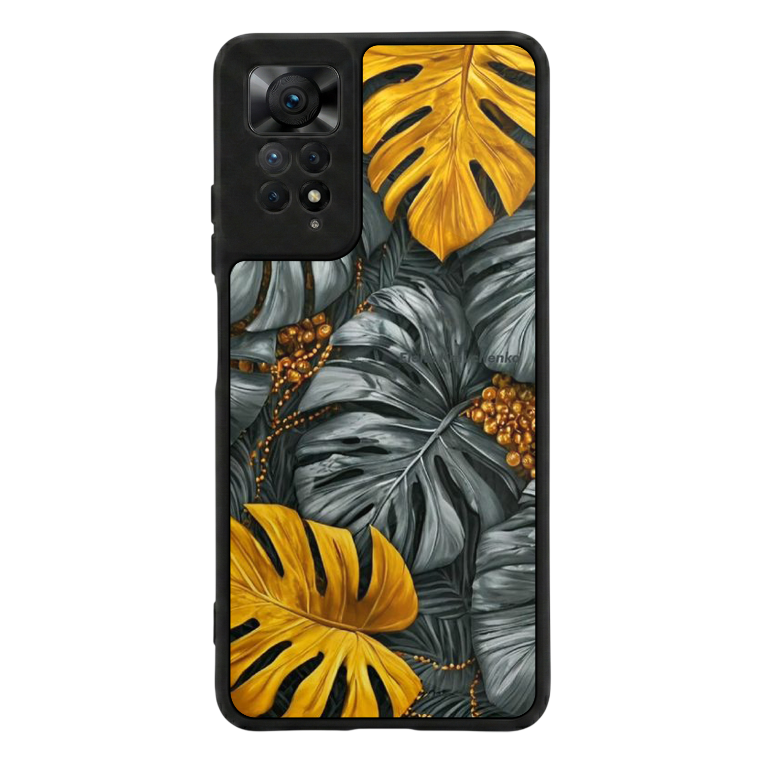 Xiaomi Redmi Note 11 Pro Uyumlu Botanik Tasarımlı Glossy Premium Kılıf