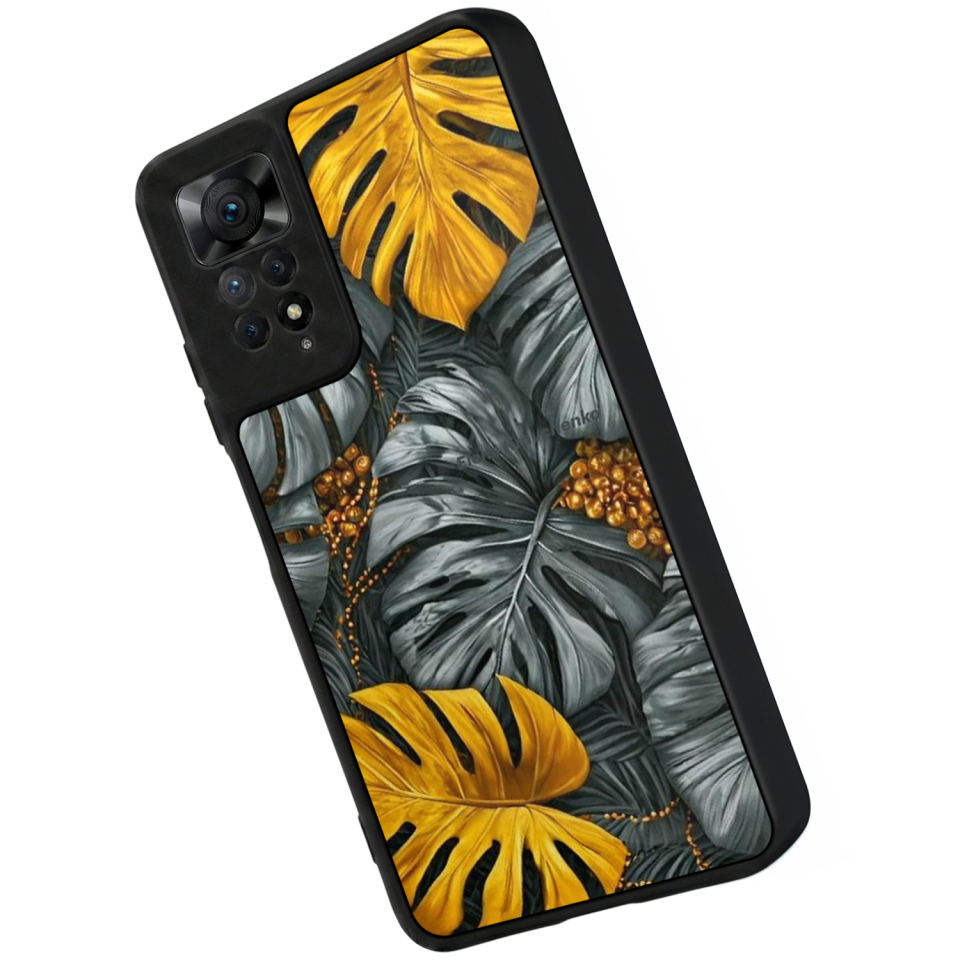 Xiaomi Redmi Note 11 Pro Uyumlu Botanik Tasarımlı Glossy Premium Kılıf