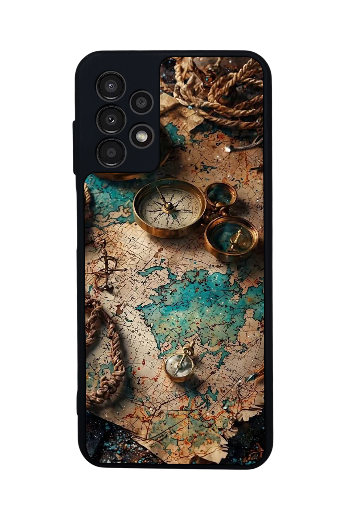 Samsung Galaxy A13 Uyumlu Harita Tasarımlı Glossy Premium Kılıf