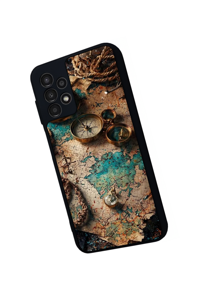Samsung Galaxy A13 Uyumlu Harita Tasarımlı Glossy Premium Kılıf