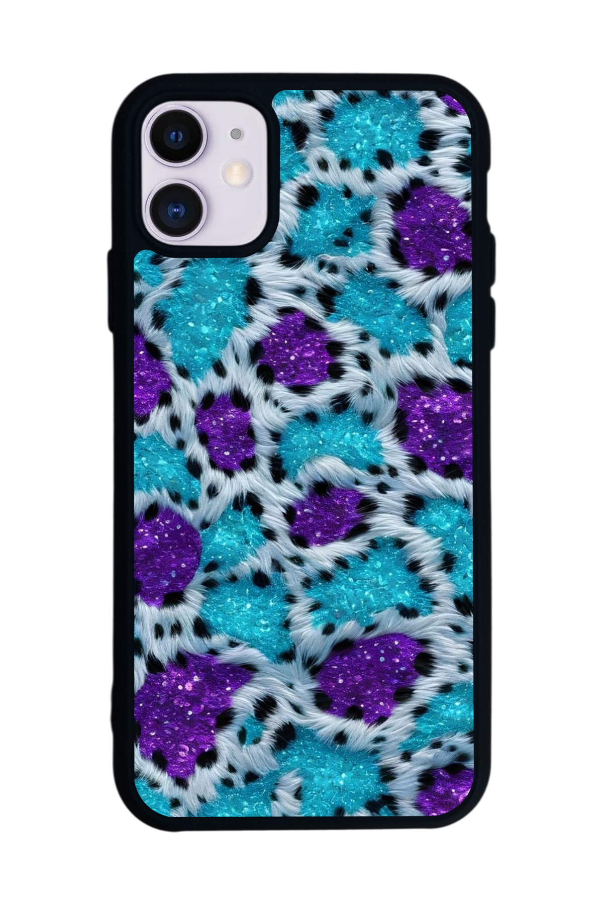 iPhone 11 Uyumlu Hologram Leopar Tasarımlı Glossy Premium Kılıf
