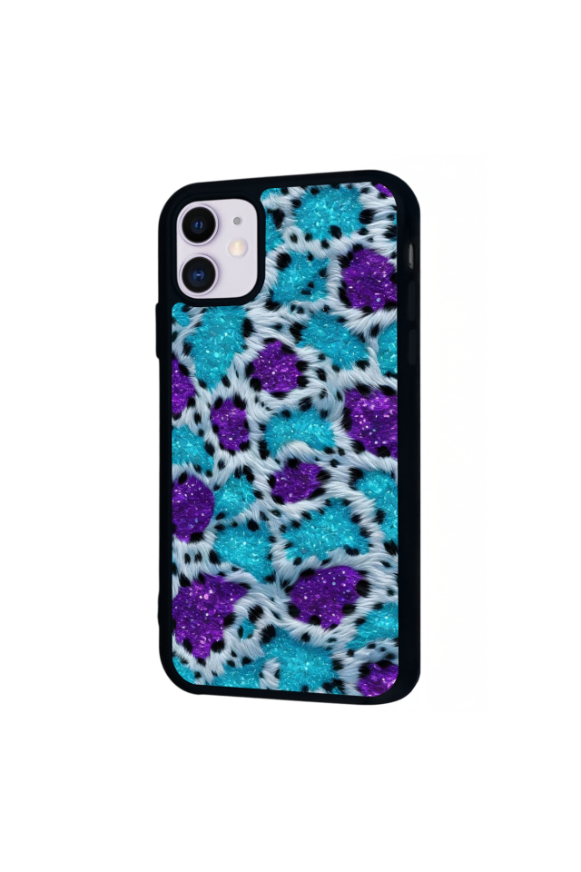 iPhone 11 Uyumlu Hologram Leopar Tasarımlı Glossy Premium Kılıf