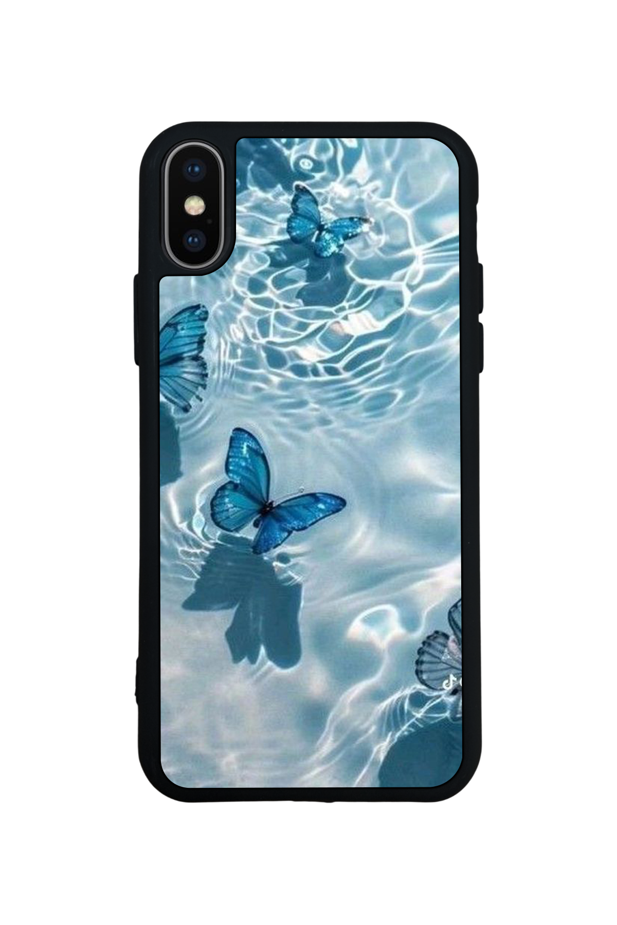 iPhone X/ XS Uyumlu Kelebek Tasarımlı Glossy Premium Kılıf