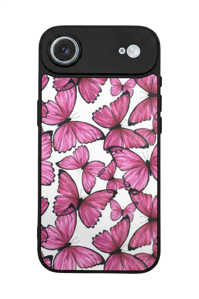 iPhone 17 Air Uyumlu Kelebek Tasarımlı Glossy Premium Kılıf