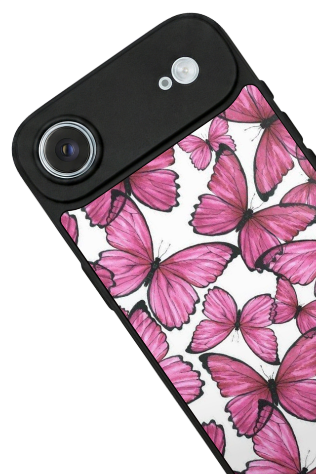 iPhone 17 Air Uyumlu Kelebek Tasarımlı Glossy Premium Kılıf