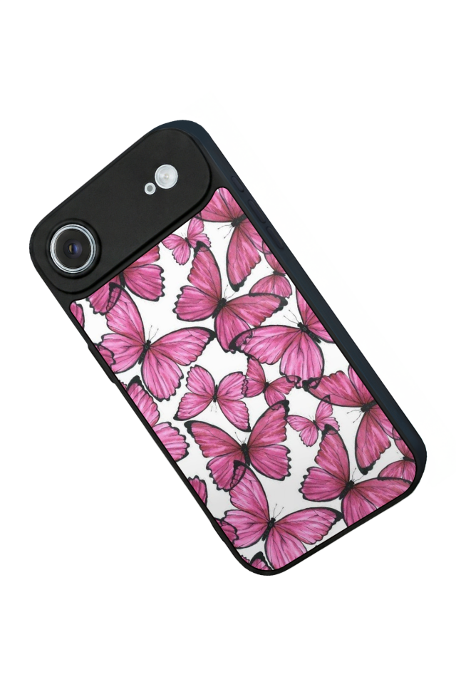 iPhone 17 Air Uyumlu Kelebek Tasarımlı Glossy Premium Kılıf