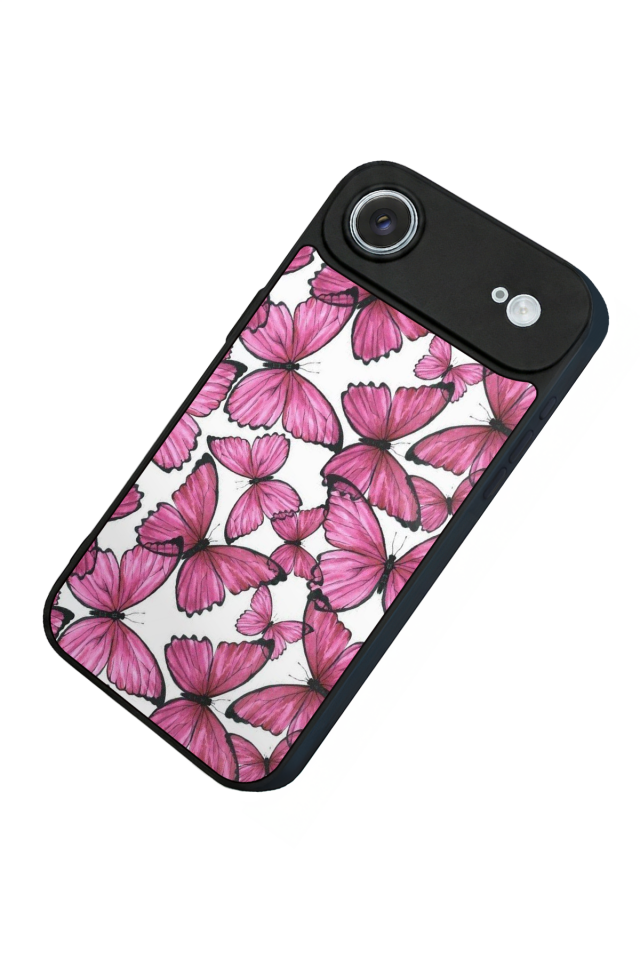 iPhone 17 Air Uyumlu Kelebek Tasarımlı Glossy Premium Kılıf