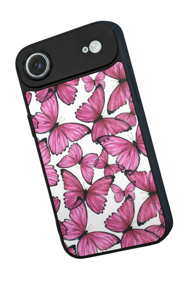 iPhone 17 Air Uyumlu Kelebek Tasarımlı Glossy Premium Kılıf