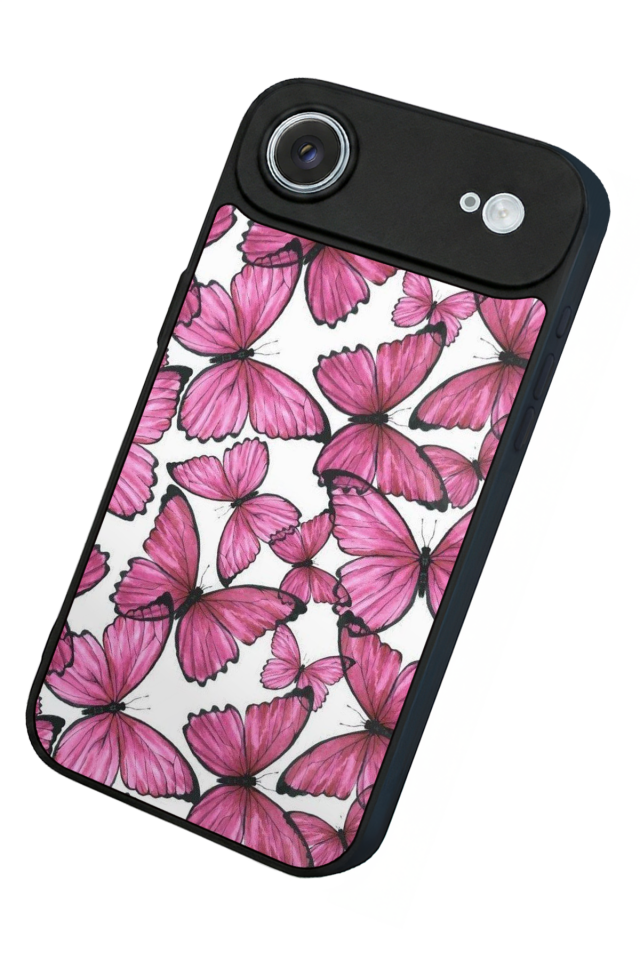 iPhone 17 Air Uyumlu Kelebek Tasarımlı Glossy Premium Kılıf