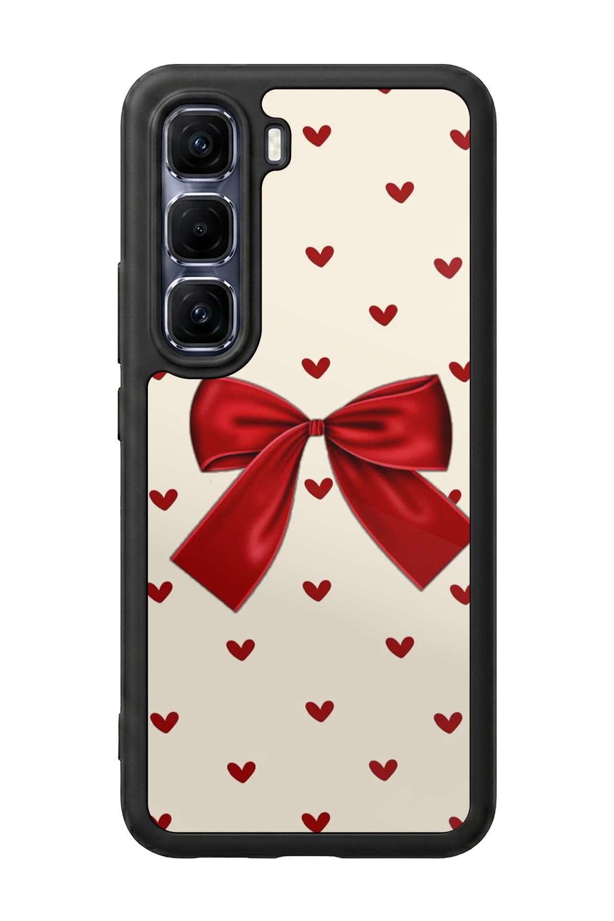 Infinix Hot 60 Pro Plus Uyumlu Kurdele Tasarımlı Glossy Premium Kılıf
